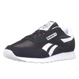 Reebok Classic Nylon Sneaker in Black and White Mens Size 9.5